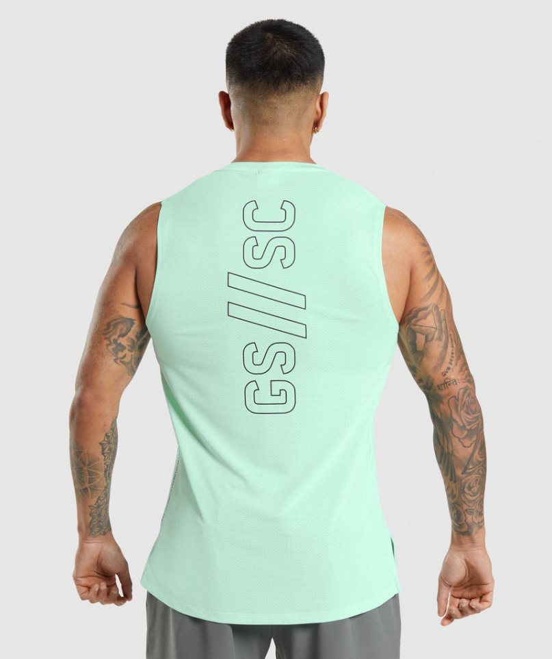 Men's Gymshark Steve Cook Tanks Mint | CA A36D85